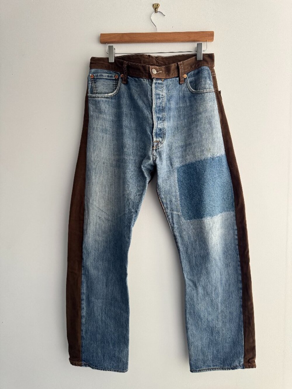 B Sides Slim Vintage Reworked Brown Halfsie, 30